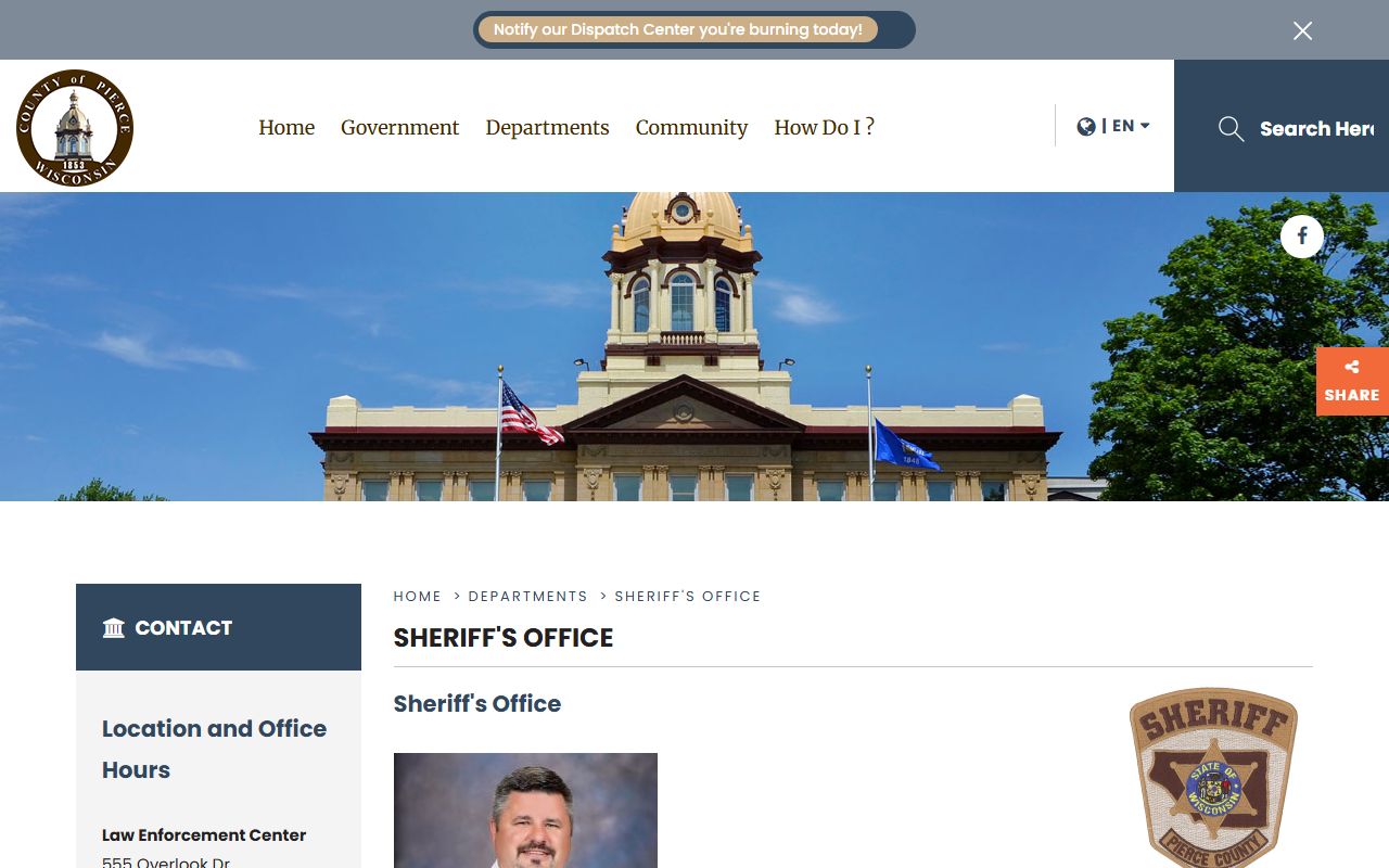 Pierce County inmate population sheriff office contact page