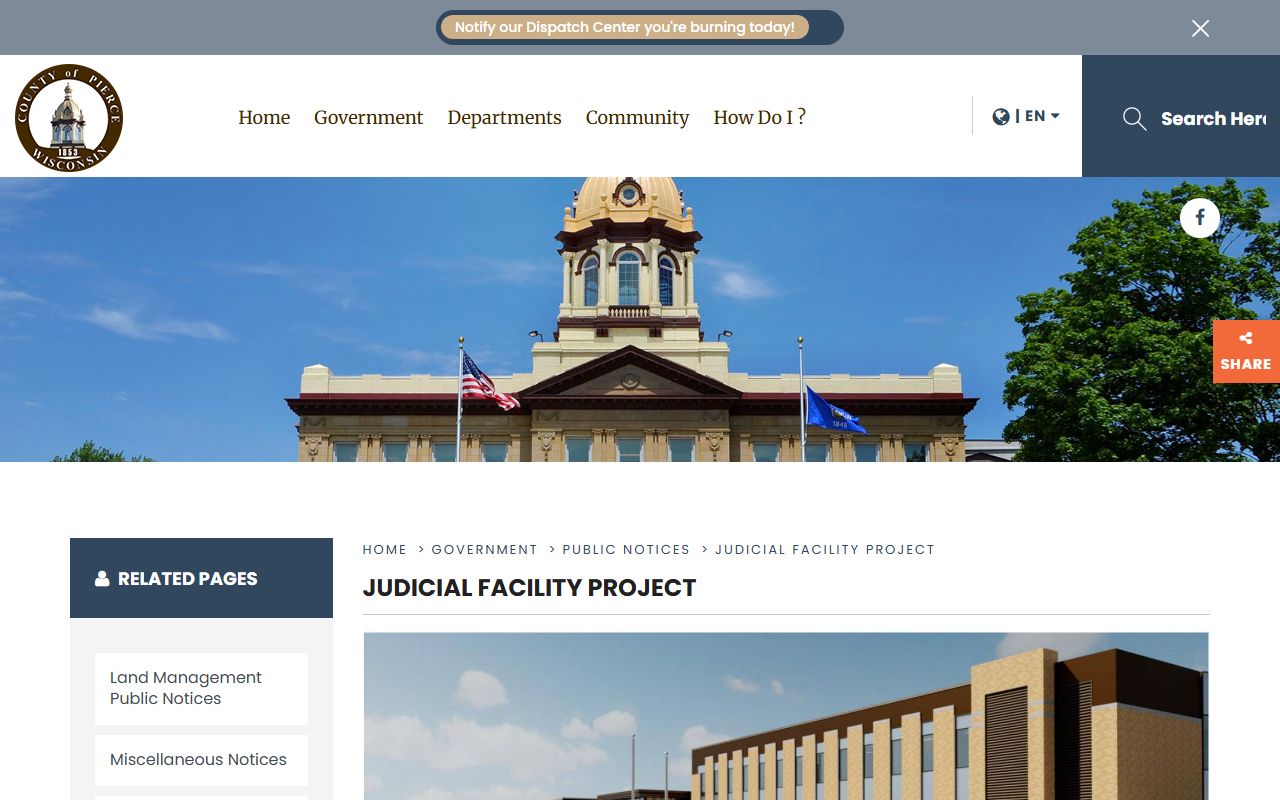 Pierce County Jail roster search judicial facility project history